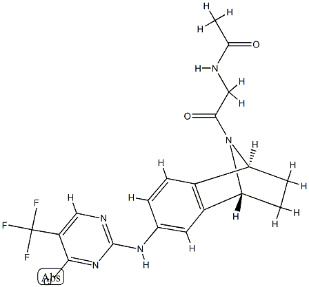 AcetaMide, N-[2-[(1S,4R)-6-[[4-chloro-5-(trifluoroMethyl)-2-pyriMidinyl]aMino]-1,2,3,4-tetrahydronaphthalen-1,4-iMin-9-yl]-2-oxoethyl]- Structure
