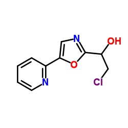 2-Chloro-1-[5-(2-pyridinyl)-1,3-oxazol-2-yl]ethanol结构式