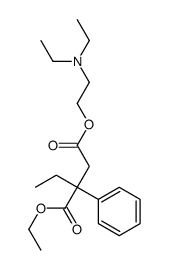 4-O-[2-(diethylamino)ethyl] 1-O-ethyl 2-ethyl-2-phenylbutanedioate结构式