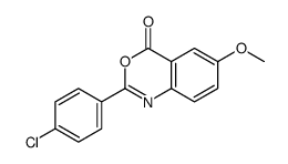 2-(4-chlorophenyl)-6-methoxy-3,1-benzoxazin-4-one结构式