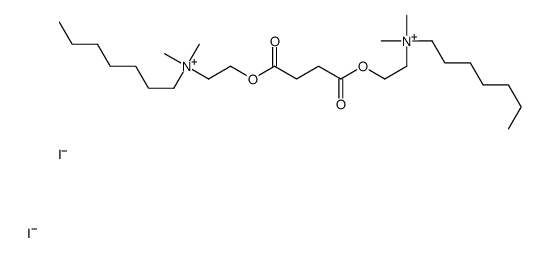 heptyl-[2-[4-[2-[heptyl(dimethyl)azaniumyl]ethoxy]-4-oxobutanoyl]oxyethyl]-dimethylazanium,diiodide结构式