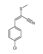 3-(4-chlorophenyl)-2-methylsulfanylprop-2-enenitrile结构式