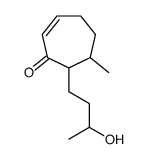 7-(3-hydroxybutyl)-6-methylcyclohept-2-en-1-one结构式