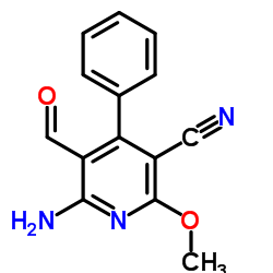 6-Amino-5-formyl-2-methoxy-4-phenylnicotinonitrile结构式