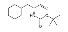 Carbamic acid, N-[(1S)-2-cyclohexyl-1-formylethyl]-, 1,1-dimethylethyl ester Structure