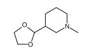 Piperidine, 3-(1,3-dioxolan-2-yl)-1-methyl Structure