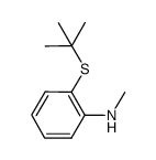 2-(tert-butylthio)-N-methylaniline结构式