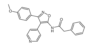 3-(4-Methoxyphenyl)-5-(phenylacetylamino)-4-(4-pyridyl)isoxazole结构式