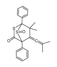 6,6-Dimethyl-5-(2-methyl-1-propenyliden)-3-oxo-1,4-diphenyl-2,7-dithiabicyclo<2.2.1>heptan-7-oxid Structure