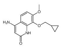 4-amino-8-(cyclopropylmethoxy)-7-methoxyquinolin-2(1H)-one结构式