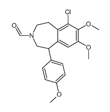 6-Chloro-7,8-dimethoxy-1-(4-methoxy-phenyl)-1,2,4,5-tetrahydro-benzo[d]azepine-3-carbaldehyde结构式