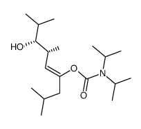 Diisopropyl-carbamic acid (Z)-(3R,4R)-4-hydroxy-1-isobutyl-3,5-dimethyl-hex-1-enyl ester Structure