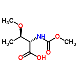 (2S,3R)-3-Methoxy-2-((Methoxycarbonyl)amino)butanoic acid structure