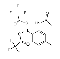 (2-acetamido-4-methylphenyl)thallium(III) 2,2,2-trifluoroacetate Structure