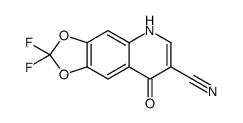 2,2-difluoro-8-oxo-5H-[1,3]dioxolo[4,5-g]quinoline-7-carbonitrile结构式