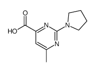 6-methyl-2-pyrrolidin-1-yl-pyrimidine-4-carboxylic acid Structure