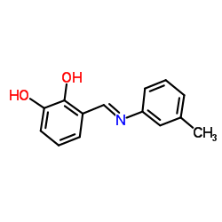 3-{(E)-[(3-Methylphenyl)imino]methyl}-1,2-benzenediol Structure