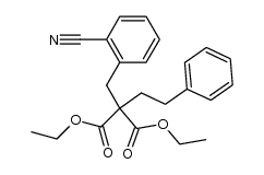 (2-cyano-benzyl)-phenethyl-malonic acid diethyl ester Structure