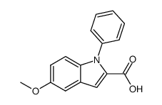 5-methoxy-1-phenyl-1H-indole-2-carboxylic acid Structure