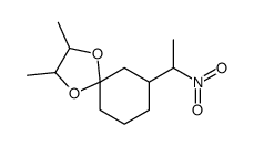 2,3-dimethyl-7-(1-nitroethyl)-1,4-dioxaspiro[4.5]decane结构式