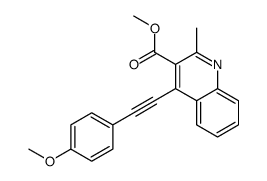 methyl 4-[2-(4-methoxyphenyl)ethynyl]-2-methyl-quinoline-3-carbox ylate Structure