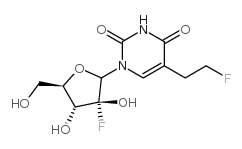 5-(2-fluoroethyl)-2'-fluoroarabinofuranosyluracil结构式