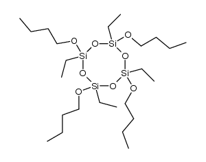 2,4,6,8-tetrabutoxy-2,4,6,8-tetraethylcyclotetrasiloxane Structure
