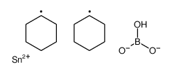 2,2-dicyclohexyl-4-hydroxy-1,3,2,4-dioxastannaboretane Structure