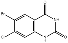 6-bromo-7-chloroquinazoline-2,4-diol structure