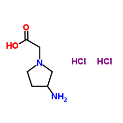 (3-Amino-1-pyrrolidinyl)acetic acid dihydrochloride Structure