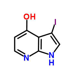 3-Iodo-4-hydroxy-7-azaindole Structure