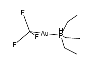 (triethyl-l5-phosphanyl)(trifluoromethyl)gold Structure