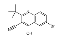 6-Bromo-2-tert-butyl-4-oxo-1,4-dihydroquinoline-3-carbonitrile结构式