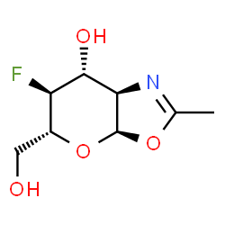 2-methyl-(3,6-di-O-acetyl-1,2,4-trideoxy-4-fluoroglucopyrano)-(2,1-d)-2-oxazoline结构式