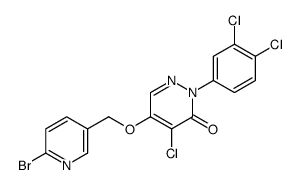 5-[(6-bromopyridin-3-yl)methoxy]-4-chloro-2-(3,4-dichlorophenyl)pyridazin-3-one结构式