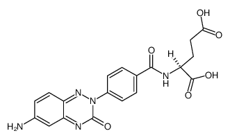 N-(4-(3-oxo-6-amino-2,3-dihydro-1,2,4-benzotriazin-2-yl)benzoyl)glutamic acid结构式
