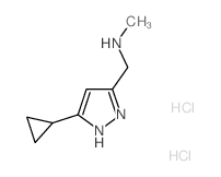 [(5-Cyclopropyl-1H-pyrazol-3-yl)methyl]-methylamine dihydrochloride Structure