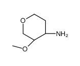 (3S,4R)-3-methoxyoxan-4-amine structure