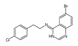 6-bromo-N-[2-(4-chlorophenyl)ethyl]quinazolin-4-amine结构式