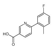 6-(5-fluoro-2-methylphenyl)pyridine-3-carboxylic acid结构式