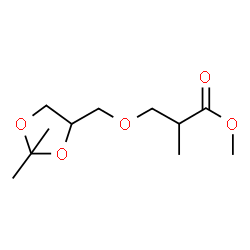 3-(2,2-DIMETHYL-[1,3]DIOXOLAN-4-YLMETHOXY)-2-METHYL-PROPIONIC ACID METHYL ESTER结构式