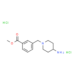 Methyl 3-[(4-aminopiperidin-1-yl)methyl]benzoate dihydrochloride structure