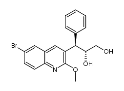 (2R,3R)-3-(6-bromo-2-methoxyquinolin-3-yl)-3-phenylpropane-1,2-diol Structure