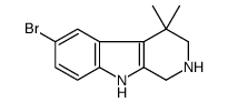 6-bromo-4,4-dimethyl-1,2,3,9-tetrahydropyrido[3,4-b]indole结构式