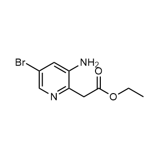 Ethyl 2-(3-amino-5-bromopyridin-2-yl)acetate Structure