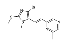 2-[(E)-2-(5-bromo-3-methyl-2-methylsulfanylimidazol-4-yl)ethenyl]-6-methylpyrazine Structure