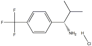 (S)-2-Methyl-1-(4-(trifluoromethyl)phenyl)propan-1-amine hydrochloride Structure