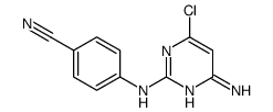 4-(4-氨基-6-氯嘧啶-2-基氨基)苄腈结构式