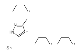 tributyl-(3,5-dimethyl-1H-pyrazol-4-yl)stannane Structure