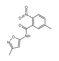 5-methyl-N-(3-methylisoxazol-5-yl)-2-nitrobenzamide结构式